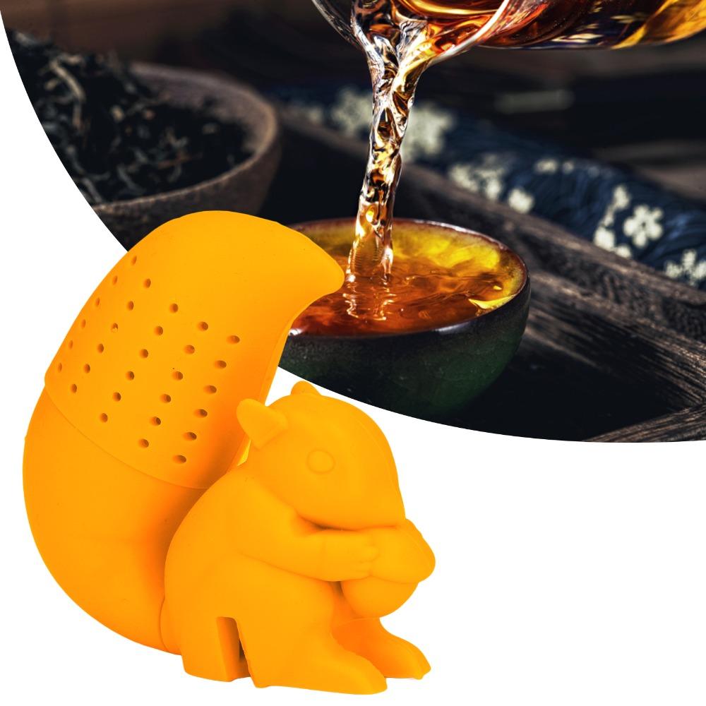 Silicone Squirrel Tea Strainer Food Grade Silicone Tea Strainer Squirrel Tea Filter Tea Brewing