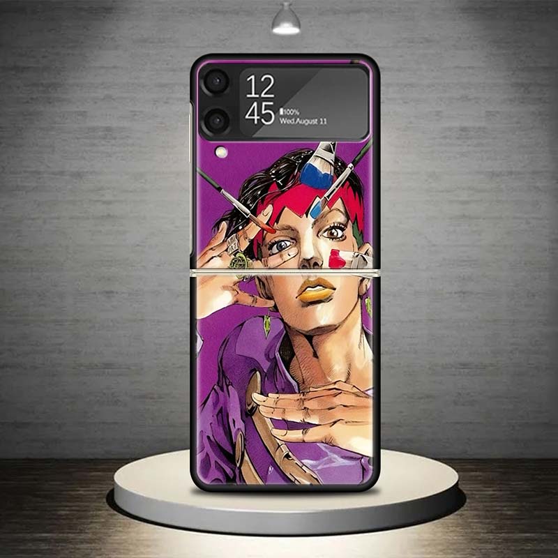 Чехол для телефона JoJo Adventure Рохан Кисибэ для Samsung Galaxy Z Flip 7 6 5 4 3 5G Ударопрочный чехол Z Flip7 Flip6 ZFlip5 Flip3 Flip4