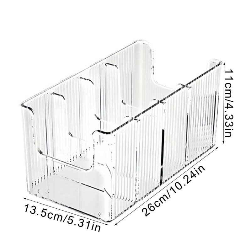 Clear Organiser Box For Neckties Belts Jewelry Multi Compartment PET Storage Case Home Organization Tool