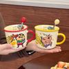 Керамические кружки Crayon-chan-chan для девочек и детские поильники для дома, кружки для завтрака, офисные кофейные кружки в качестве сувениров