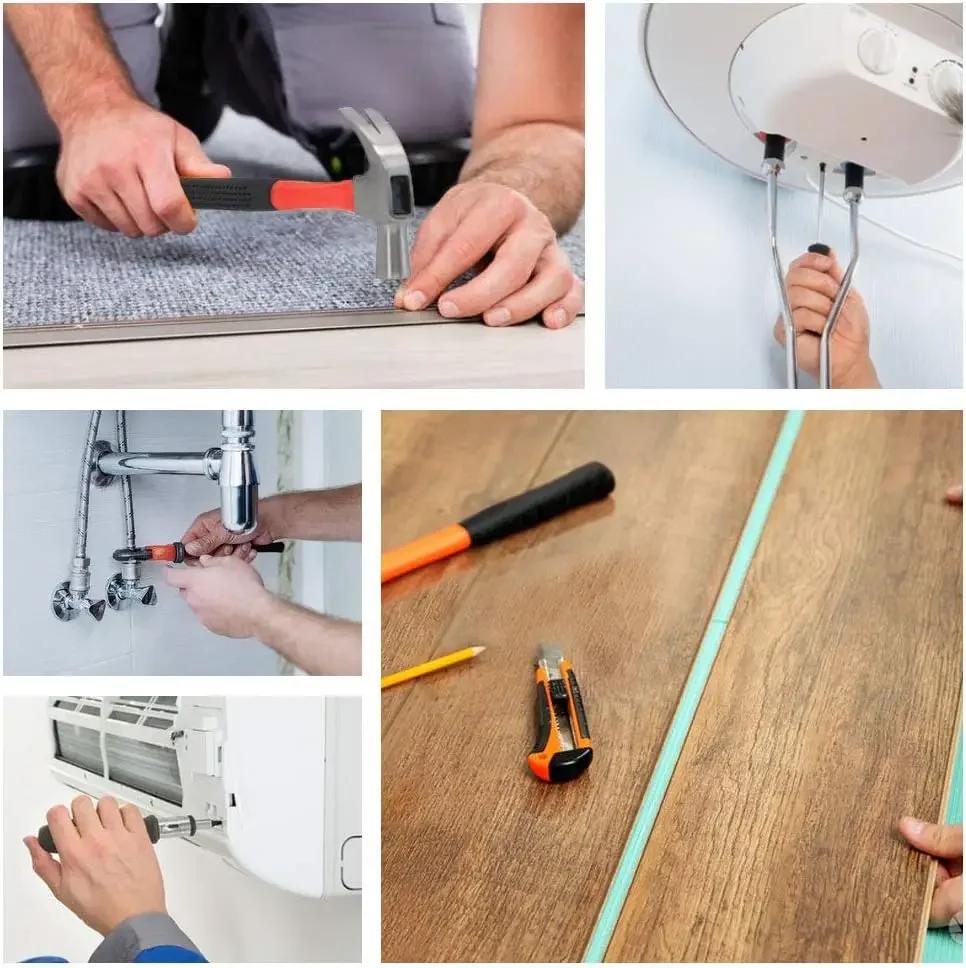 102 шт. Набор бытовых инструментов Ящик для инструментов Набор электрика Инструменты для ремонта автомобиля Набор комбинированных инструментов для деревообработки