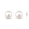 LeCalla Ювелирные изделия из стерлингового серебра S925 пробы, серьги-гвоздики с имитацией жемчуга 6 мм для женщин