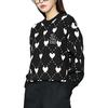 MLB Los Angeles Dodgers Heart Jacquard Letter Embroidery Loose Pullover Sweater Unisex sweater Black 3AKPH0131-07BKS