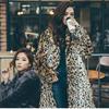 LJX Women Leopard Faux Fur Coats Winter Warm Thick Hooded Jacket Long Sleeve Zipper Loose Plus Size Jacket Autumn and Winter New Leopard Print Spotted