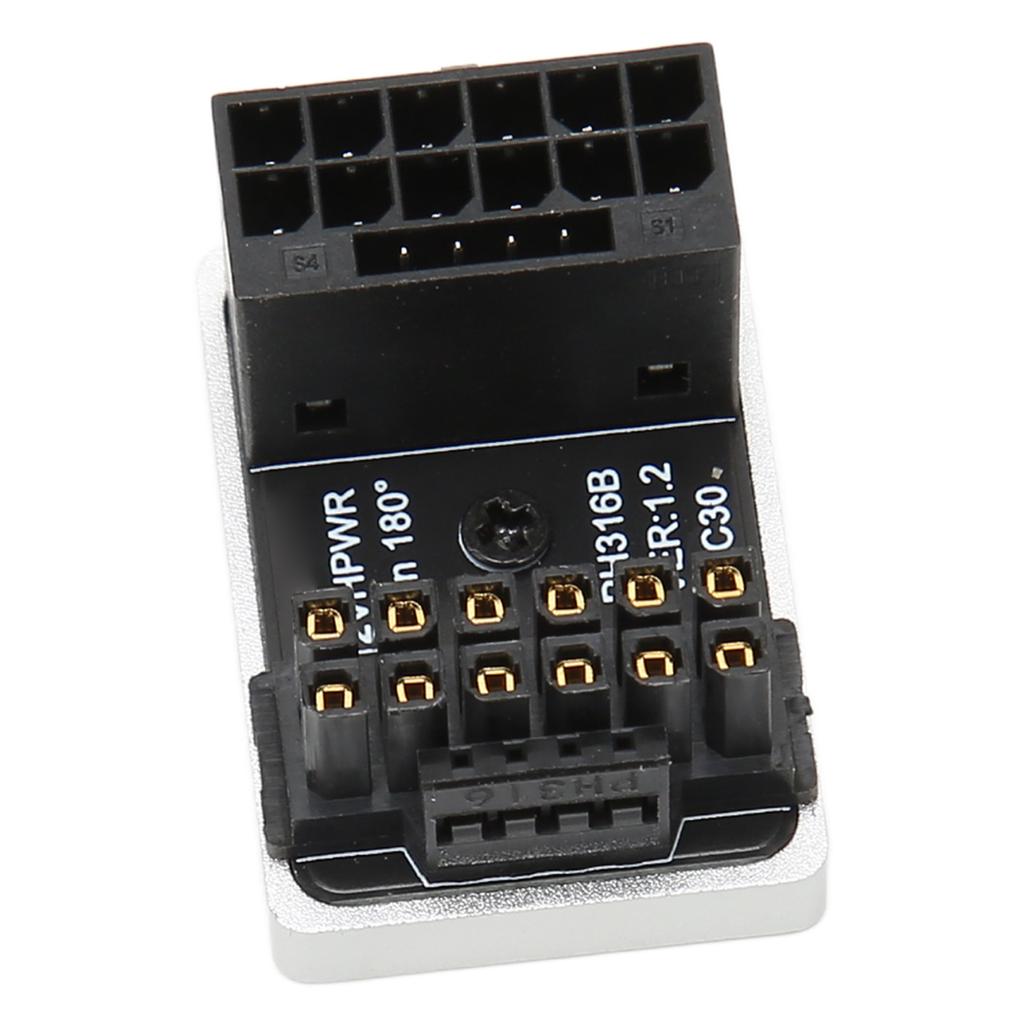ATX 16Pin Male To 16pin Female 180 Degree Angled Adapter 12V PCIe5.0 HPWR GPU U Turn Angle