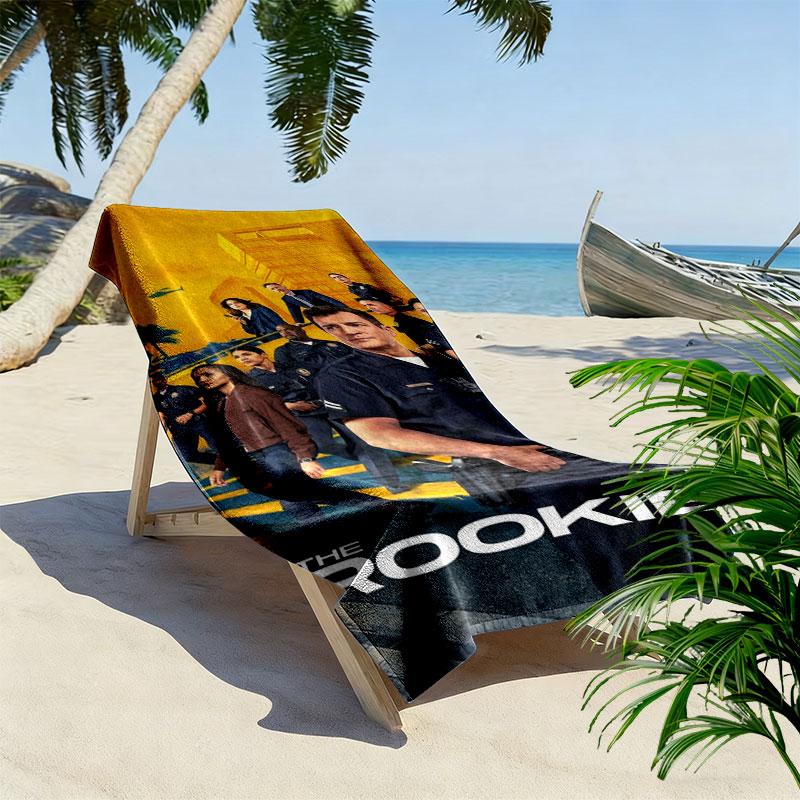 Пляжное полотенце с принтом THE ROOKIE, Большое, Мягкое, Быстросохнущее, для Пляжа, Кемпинга, Плавания