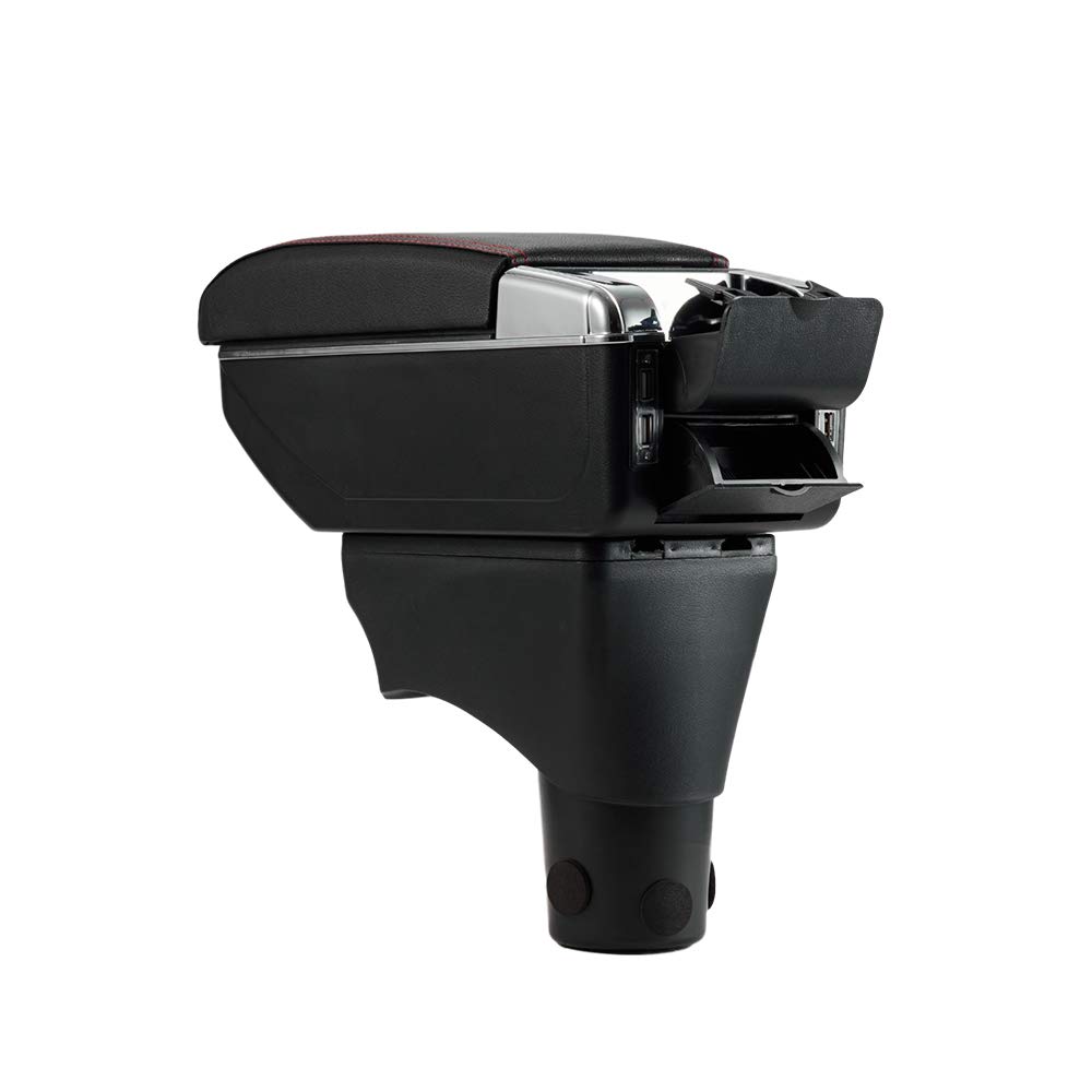 Argentavis Compatible with March Console Box with Storage and Link Holder Armrest, K13, USB, Multi-Function Box, (Deluxe Black)