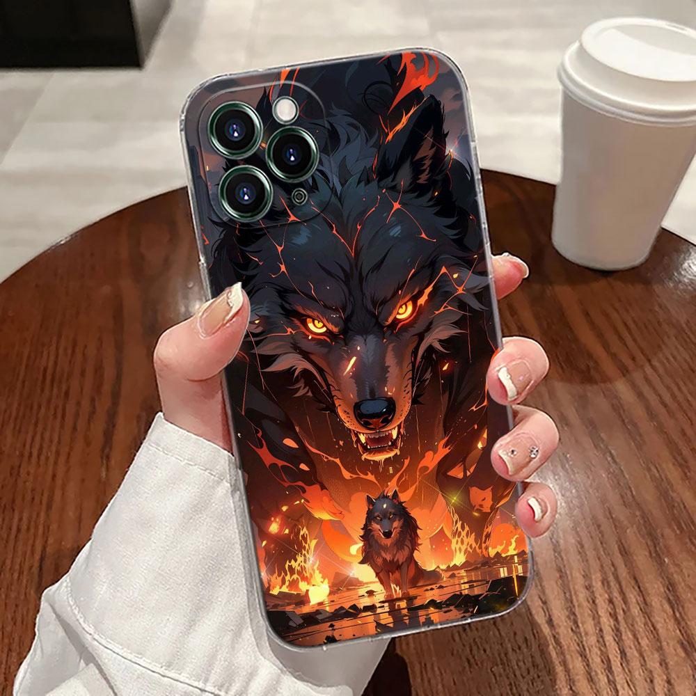 Волк Лев Тигр Животное Прозрачный Чехол Для Apple iPhone 17 16 15 14 13 12 11 Pro Max 16 Plus 16E 17Air 17Pro Чехол Для Телефона Funda