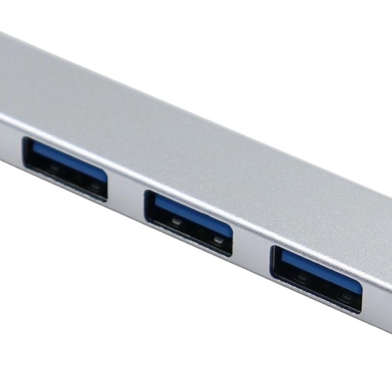 Алюминиевый 4-портовый USB-разветвитель с USB-коннектором под углом 90 градусов, экономичный удлинитель для ноутбука, ПК, консолей