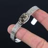 Daughters Day Deal 925 Sterling Silver Turritella Agate Stone Anniversary Bangle