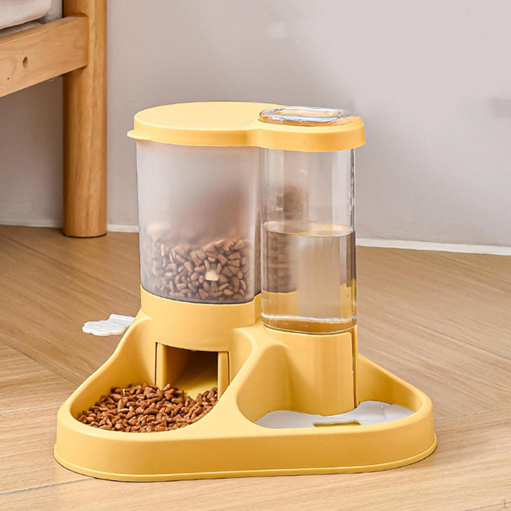 Набор дозаторов корма и воды для домашних животных, встроенная удобная поилка для домашних животных с широкой горловиной, большая