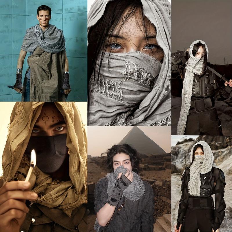 1 шт. Плащ средневекового рыцаря Костюм на Хэллоуин Полиэстер Ренессансный плащ с капюшоном LARP Косплей Фото реквизит Шарф Шарф