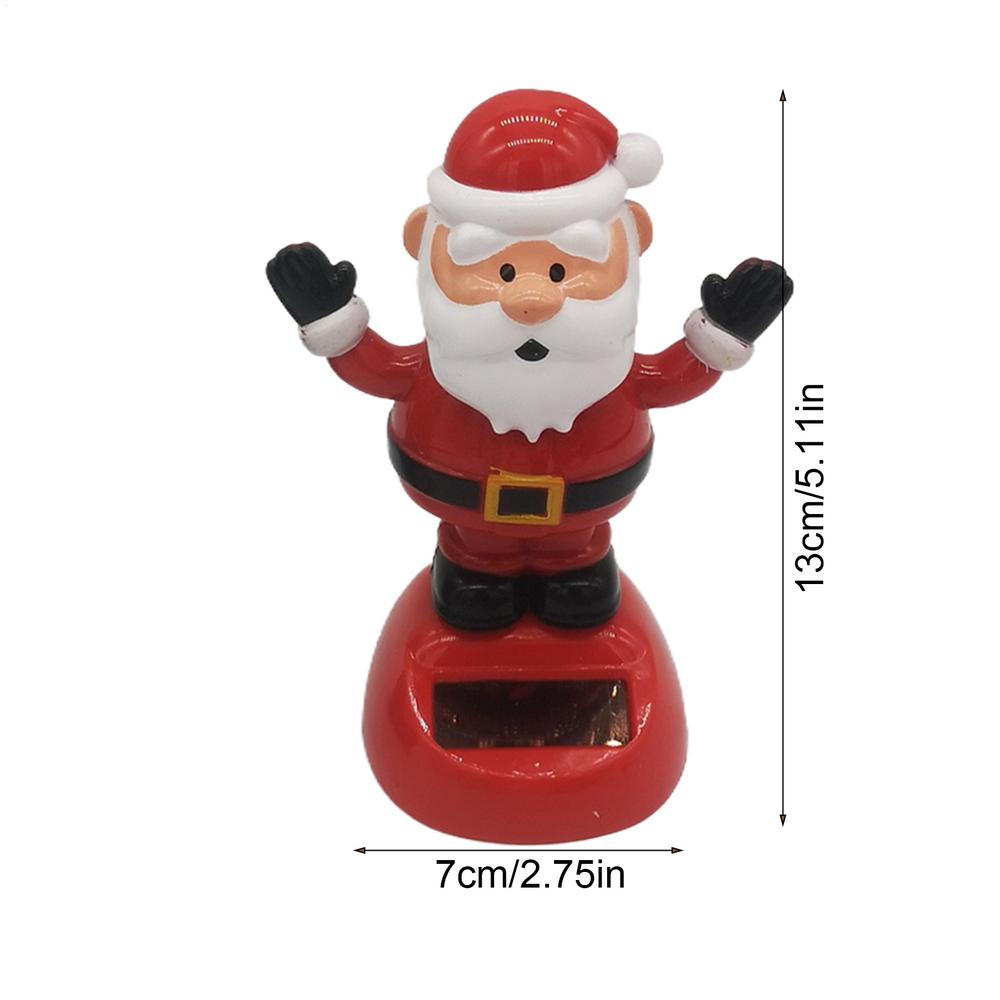 Качающаяся голова, мультяшная рождественская кукла, игрушки, работающие на солнечной энергии, танцевальная машинка, украшения, новое поступление, рождественские качающиеся игрушечные машинки, аксессуары