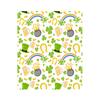 St Patricks Day Throw Blanket, Clovers And Design Soft Flannel Blanket, Green Gnome Leaf Saints Blanket Decorations For Bed Couch Living