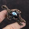 Подвеска с Глазом Фатимы черного цвета, обернутая медной проволокой, Подвеска с черепахой, Украшения из драгоценных камней, обернутые проволокой, Подвеска в стиле бохо ручной работы, Медные украшения
