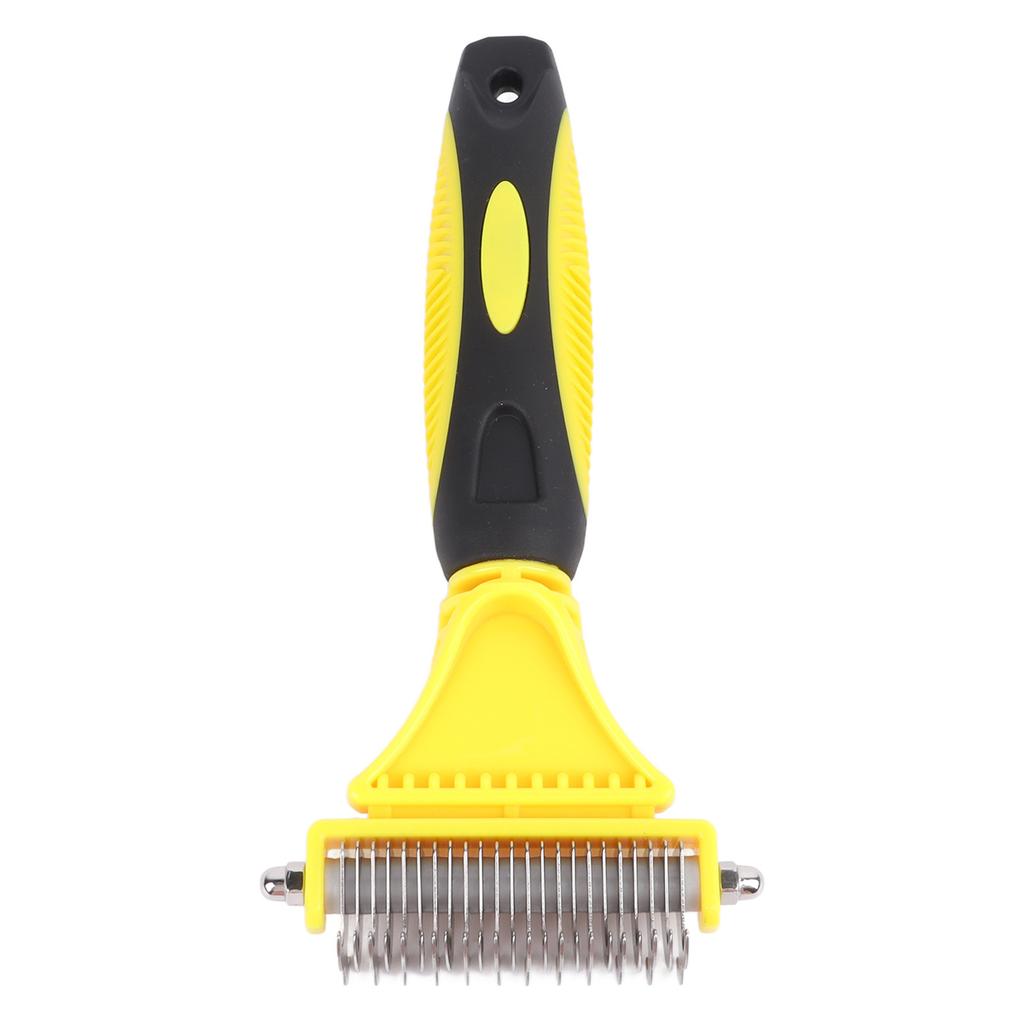 Pet Dematting Comb Stainless Steel Effective Ergonomic Pet Deshedding Tool Undercoat Rake for Cat Dog Removing Knot