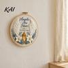 Commemorative Handmade Gift Memorial Embroidery Kit for Beginners, Pre-Stamped Pattern Starter Custom Hobby Needlepoint with Hoop, Threads,