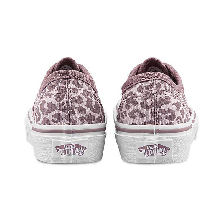 Vans Authentic Series Canvas Leopard Print Casual Low Top Kids Skate Shoes Kids Sneaker Pink Purple VN000WWX7V7