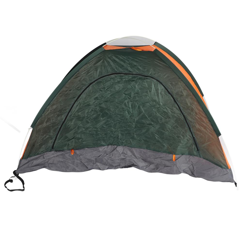 Automatic Setup Tent Large Capacity Waterproof Rainproof Tent for Outdoor Camping Traveling Green and Orange 1‑2 Person