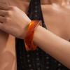 Europe American Style Irregular Wide Bracelet Smudging Retro Hand Ring Vintage Resin Bangle  Women