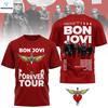 Bon Jovii 2026 Forever Tour Красная 3D Футболка Унисекс S-5XL