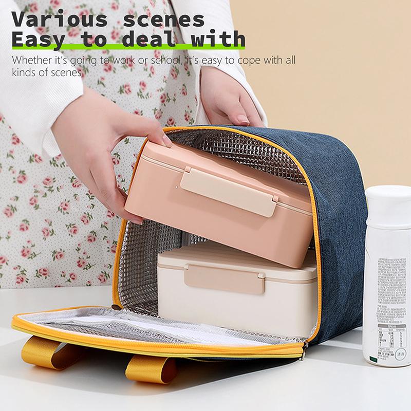 Портативная сумка для ланча с термоизоляцией, сумка-холодильник для ланча, сумка-тоут, студенческая изоляционная сумка CDN