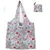 Женская складная большая сумка для покупок с рисунком кошки и цветка, моющаяся, с леопардовым принтом, многоразовая, удобная для переноски, сумка
