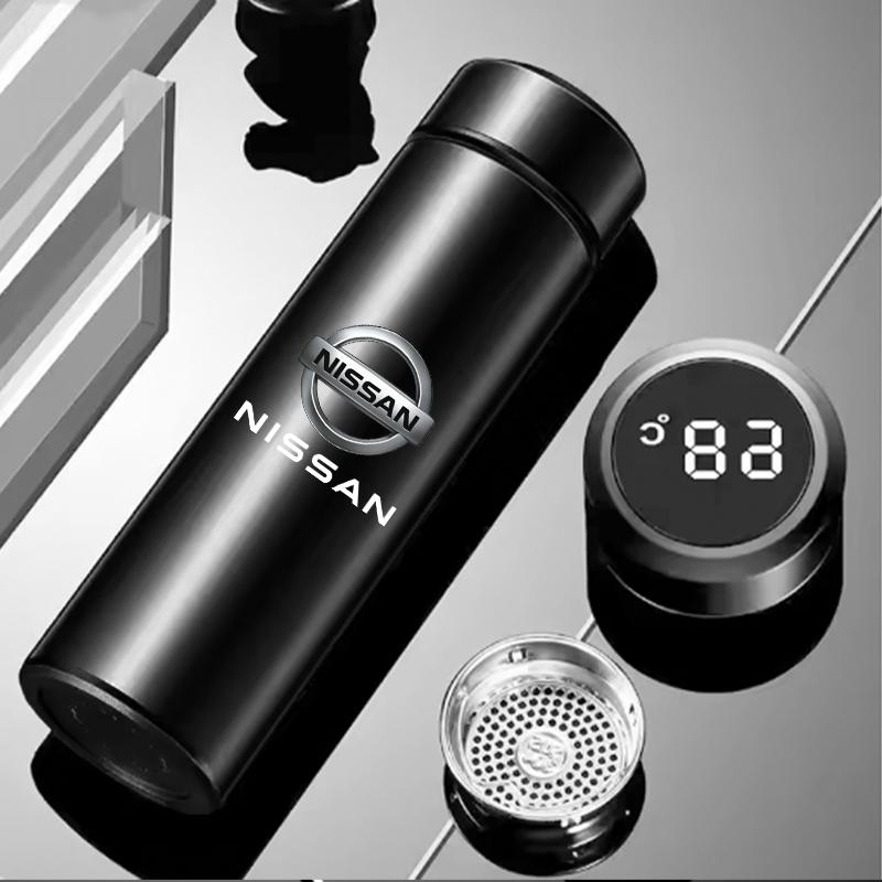 AVI4 Car LED Intelligent Temperature Measurement Cup Thermos Bottle Sticker For Nissan Rogue Pathfinder X-Trail GTR Note Qashqai Juke