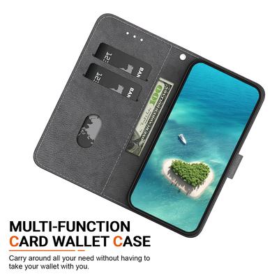 Для Samsung Galaxy S25 Чехол С принтом Устойчивый к падениям Кожаный откидной кошелек Чехол для телефона со шнурком
