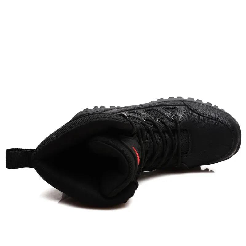 Зимние кожаные военные тактические ботинки для пустыни, мужская армейская рабочая обувь, кроссовки унисекс, нескользящие уличные мужские походные ботильоны