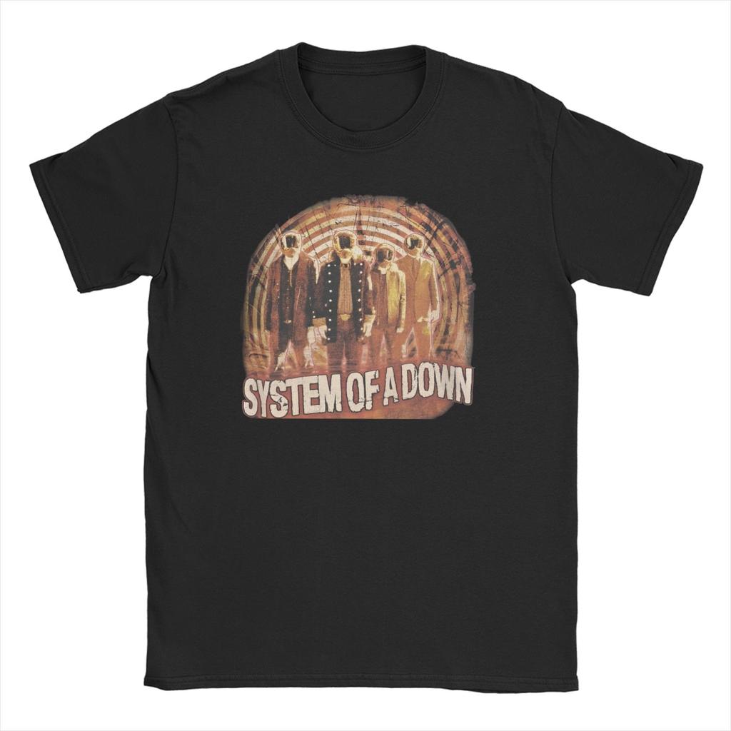Футболка для мужчин и женщин в стиле Рок Хэви-метал Группа SYSTEM OF A DOWN SOAD Футболки с коротким рукавом с круглым вырезом Хлопок Большие размеры Топы