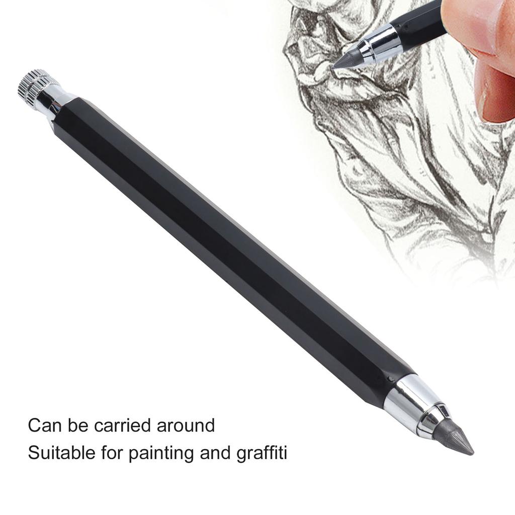 1Pc Automatic Pencil Stainless Steel 5.6mm Refill Size Portable Mechanical Pen for Painting Graffiti