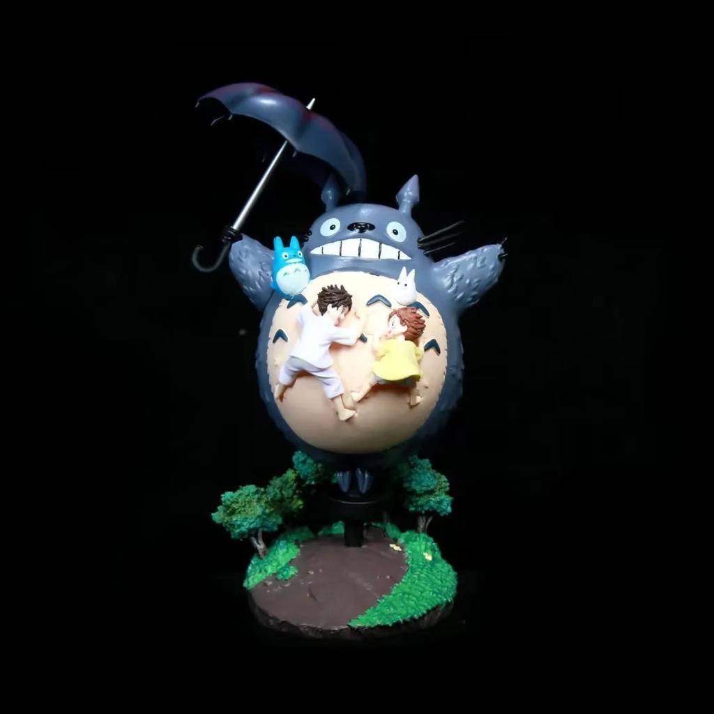 Фигурка Мой сосед Тоторо 19 см Studio Ghibli Тоторо Сцена с зонтом ПВХ Коллекционная модель Кукла Игрушка