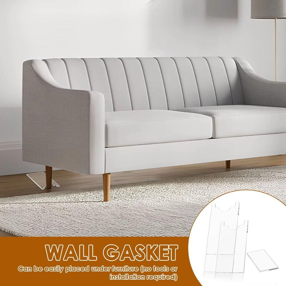 Adjustable Couch Stopper Transparent Furniture Stoppers Prevents Sliding Wall Spacer Home