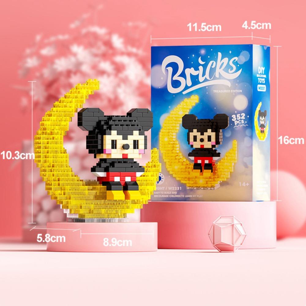 Подсвеченный астронавт астронавт мультфильм кукла строительный блок серия собранная детская игрушка подарок