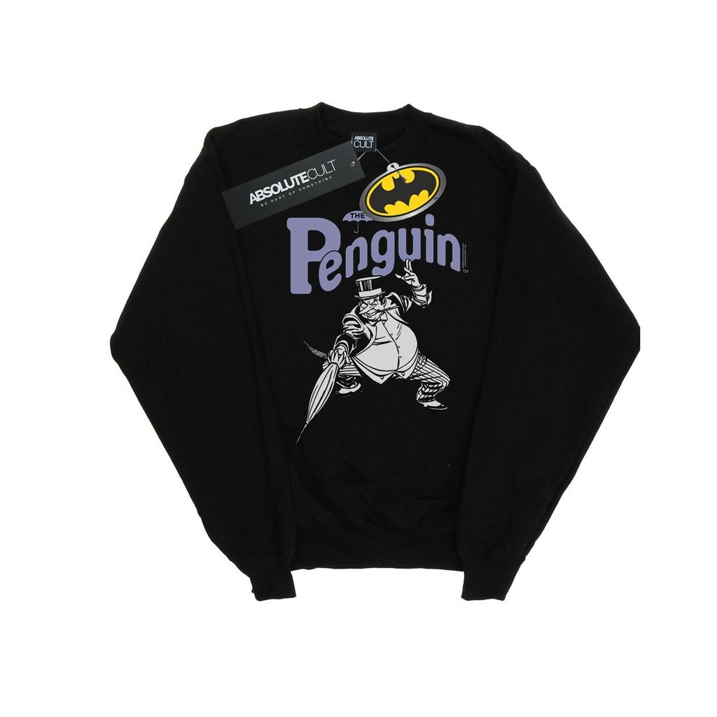 DC Comics Womens/Ladies Penguin Mono Action Pose Sweatshirt