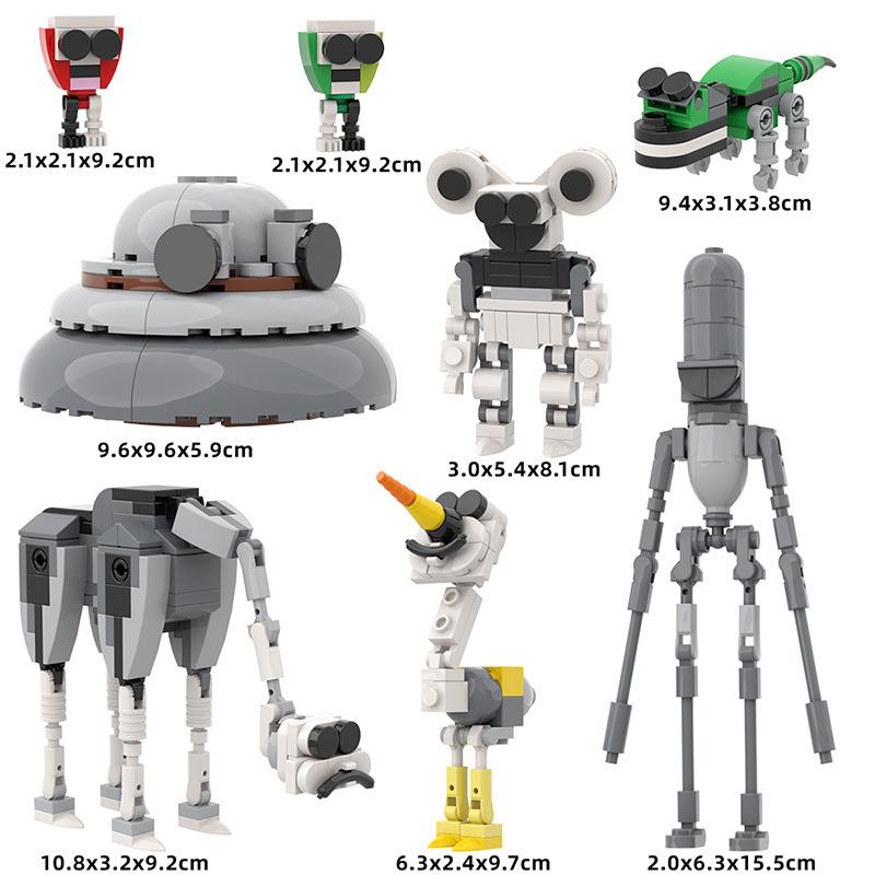 Zoonomaly Игрушка-фигурка Zoonomaly Zoo Blocks Набор блоков Zoonomaly Фигурка из игры ужасов Zoonomaly Кирпичный Страж Кот Коала Монстр Животные Строительство