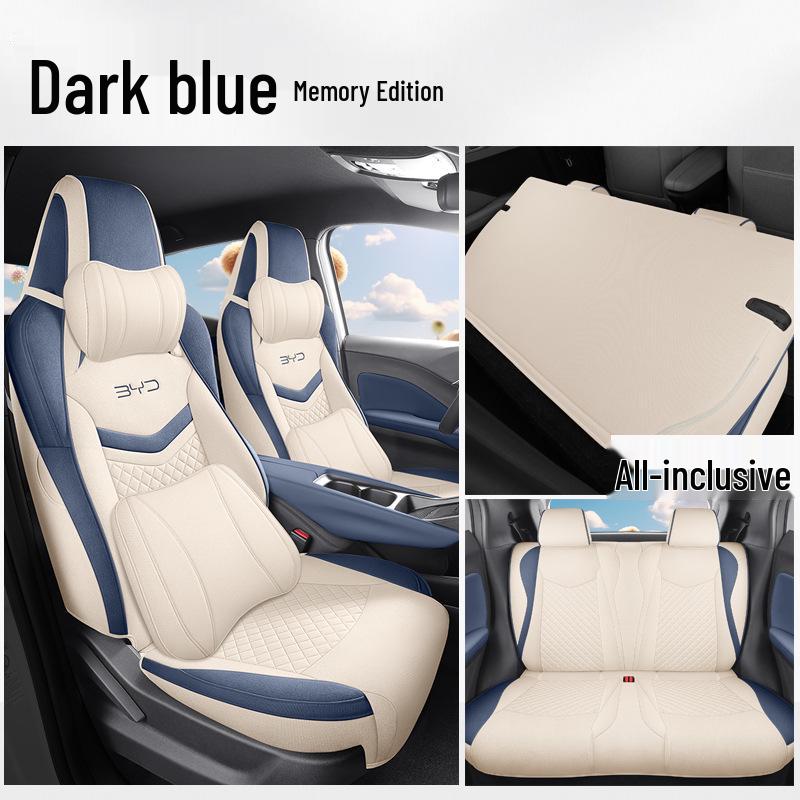 New BYD Seagull Five-Seat Cartoon Linen Car Seat Cushion