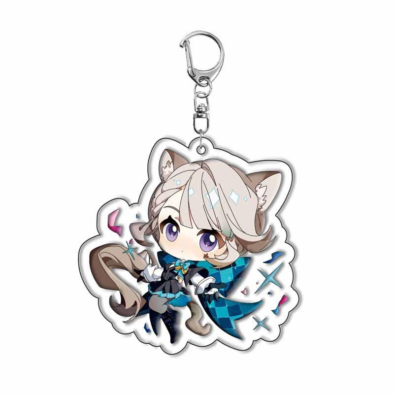 Clorinde Neuvillette Lyney Wriothesley Arlecchino Navia Cosplay Anime Costume Keychain Key Accessories Pendant