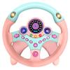 CocoPon Steering Wheel Toy Realistic Sound Stroller Drive Steering Wheel Passenger Seat [Volume Adjustable] (Pink)