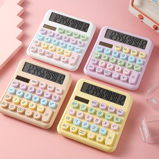 Калькулятор в стиле пишущей машинки, большой ЖК-дисплей, легко читаемый калькулятор с круглыми клавишами для повседневного офисного использования