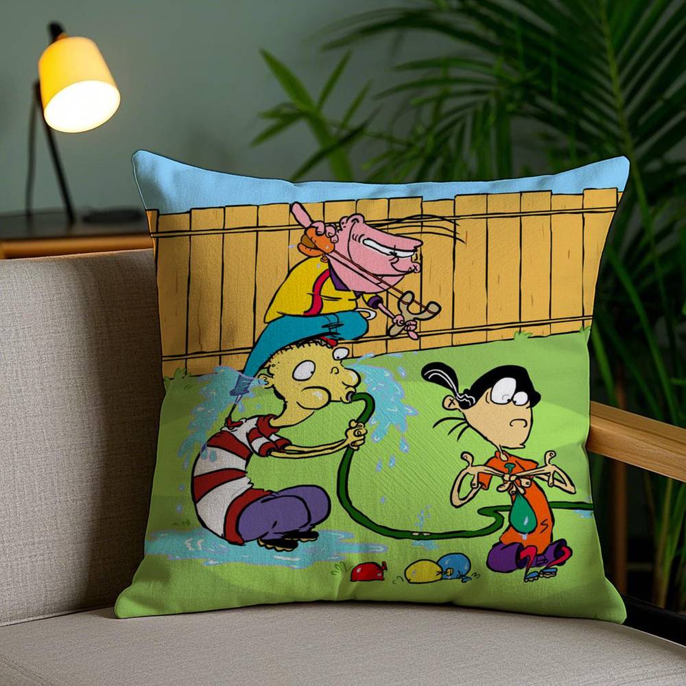 Наволочка E-Ed Edd N Eddy для дома, общежития, спинки стула, короткий плюш, двусторонняя печать, подушка для офисного сна