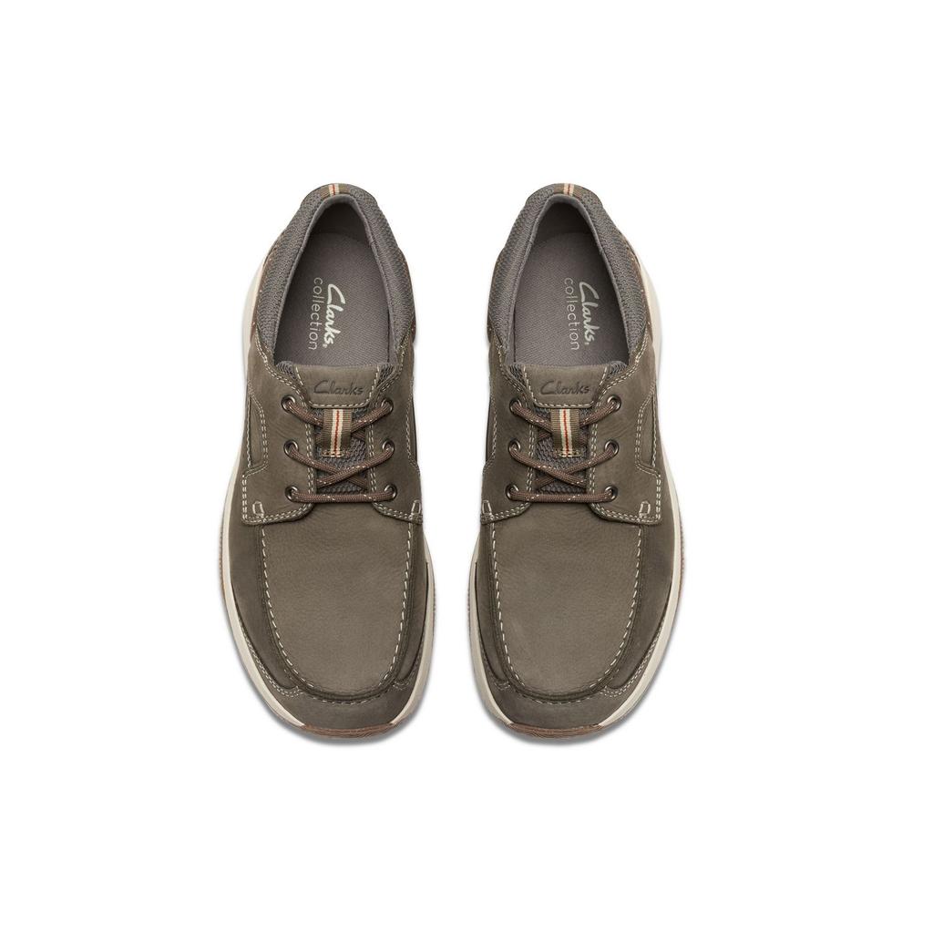 Clarks Круглый носок Шнуровка Удобные Универсальные Легкие Прочные Повседневная обувь Мужская кроссовка Темно-серый 261769737