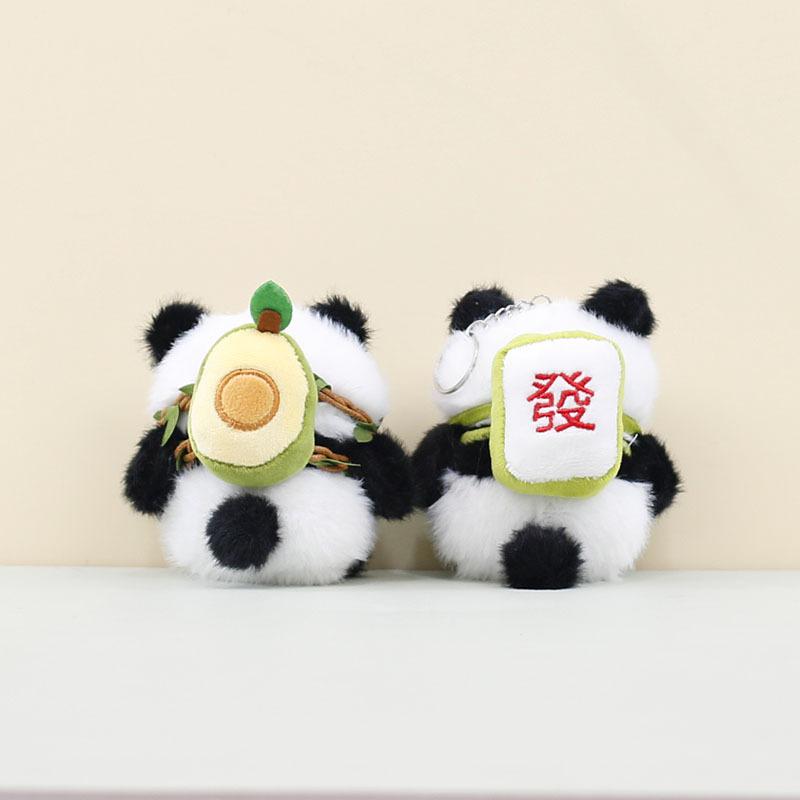 Очаровательный плюшевый брелок в виде панды, мягкий фруктовый кулон в виде панды для сумок