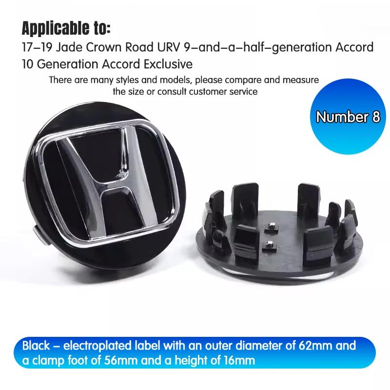 4Pcs 69mm 62mm 58mm Car Wheel Center Hub Cap Caps Emblem Logo classic style For Honda Civic Accord Fit CRV Jazz Odyssey Prelude