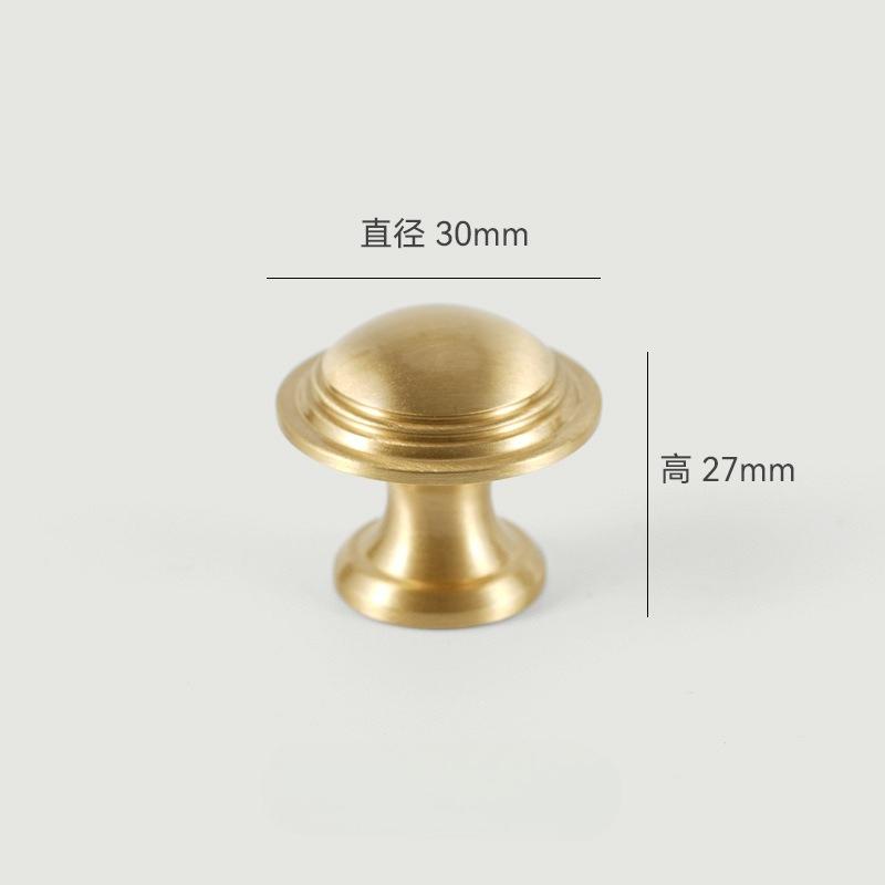 Knurled Solid Brass Furniture Handles Golden Handles for Wardrobe and Drawer Opulent Hardware Finishes Kitchen Cabinet Handles