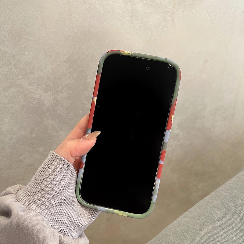 Чехол с изображением желтых цветов маслом для Iphone 13 11 12 14 Pro Max 14 Plus 3d Curve Design Противоударная задняя крышка