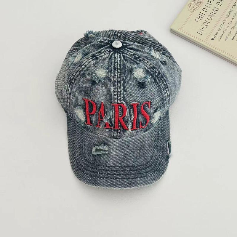 Корейские дизайнерские бейсболки с вышитыми буквами для мужчин и женщин, универсальные повседневные ретро-кепки из выстиранного денима на все времена