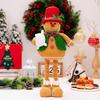  Set of 2 Seasonal Gingerbreads Man Gnomes Figure Plush Christmas Doll Decoration