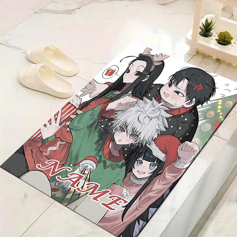 Custom 1Pc Christmas Joyful Rug Office Carpet Indoor Outdoor Entrance Doormat Nonslip Soft And Comfortable Living Room D2915132